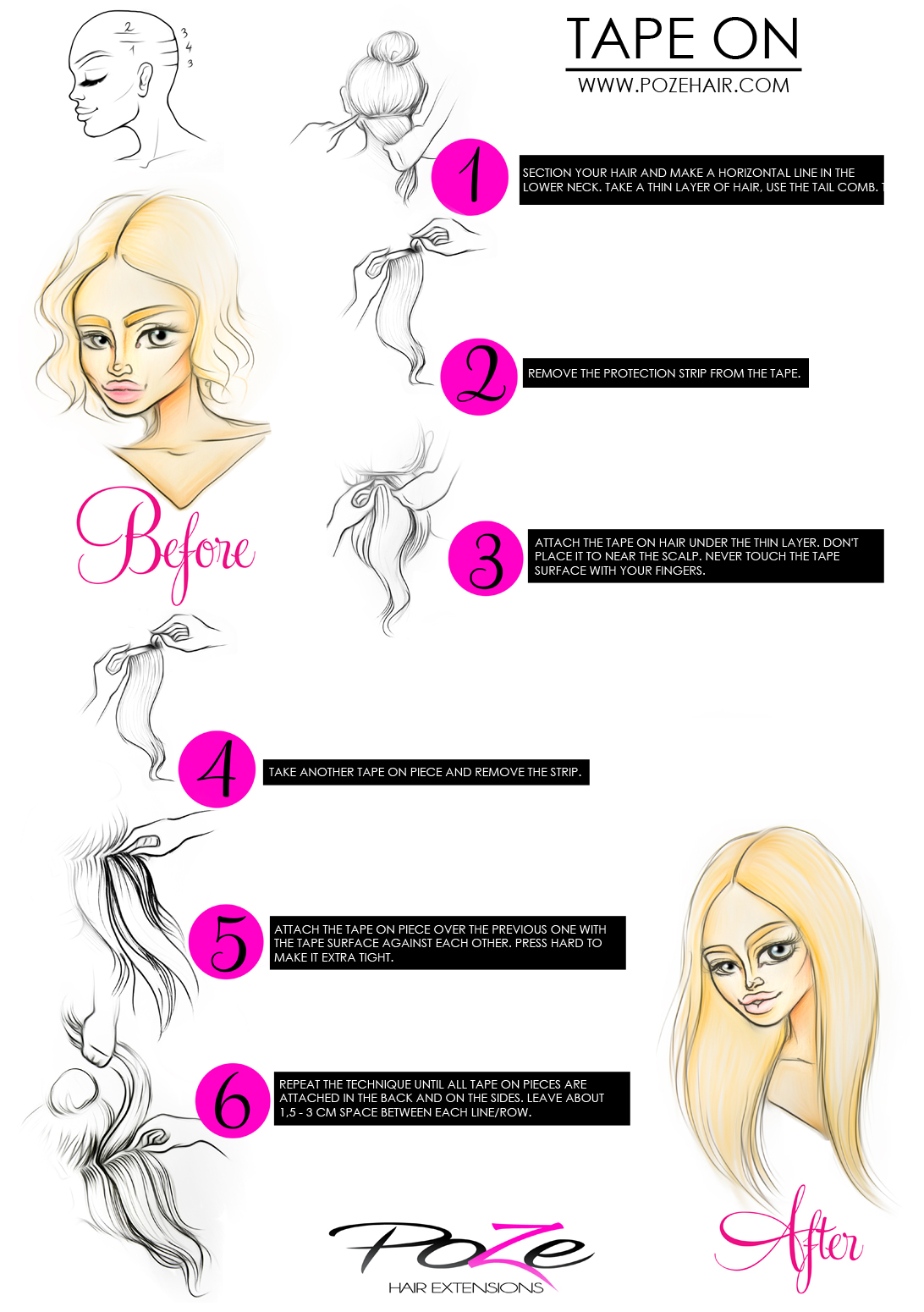 Poze Premium Tape On Hair Extensions 50g Brown Ashblonde Mix 8B/10B 50cm