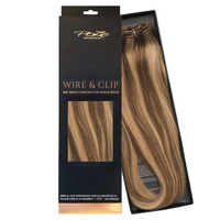 Poze Standard Äkta Löshår Wire & Clip - 130g Sandy Brown Mix 10B/7BN - 50cm