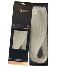 Poze Standard Äkta Löshår Wire & Clip - 130g Titanium Blonde 10AS - 50cm