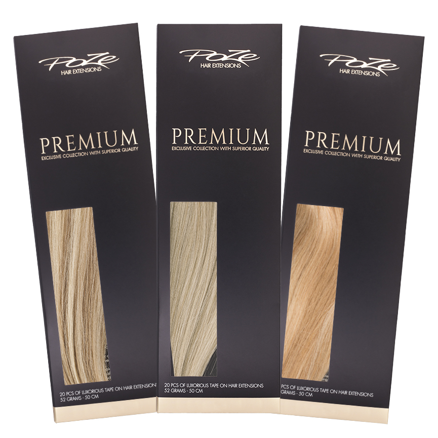 Poze Premium Seamless Tape On Extensions - 50g 8A Light Ash Brown - 40cm
