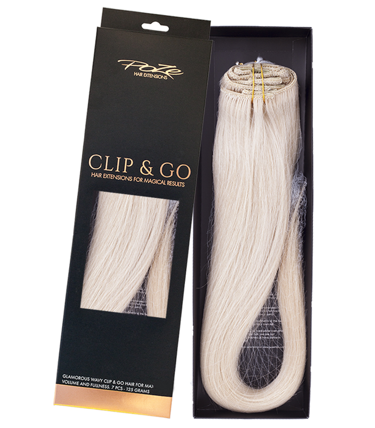 Poze Standard Clip & Go Hair Extensions - 125g Platinum 12NA - 40cm