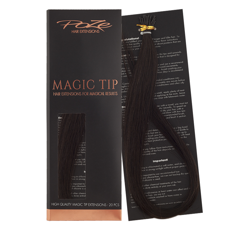 Poze Standard Magic Tip Extensions Midnight Brown 1B - 50cm