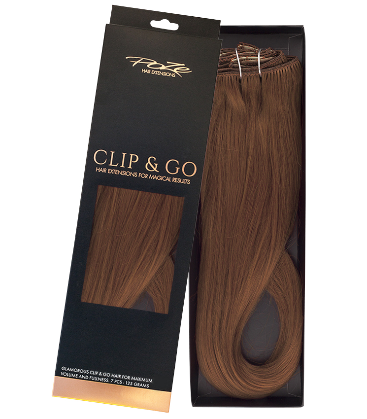 Poze Standard Äkta Löshår Clip & Go - 120g Golden Honey 8BG - 60cm