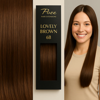 Poze Standard Clip & Go Hair Extensions - 125g Lovely Brown 6B - 50cm
