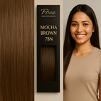Poze Premium Tape On Hair Extensions - 50g 7BN Mocha Brown - 40cm