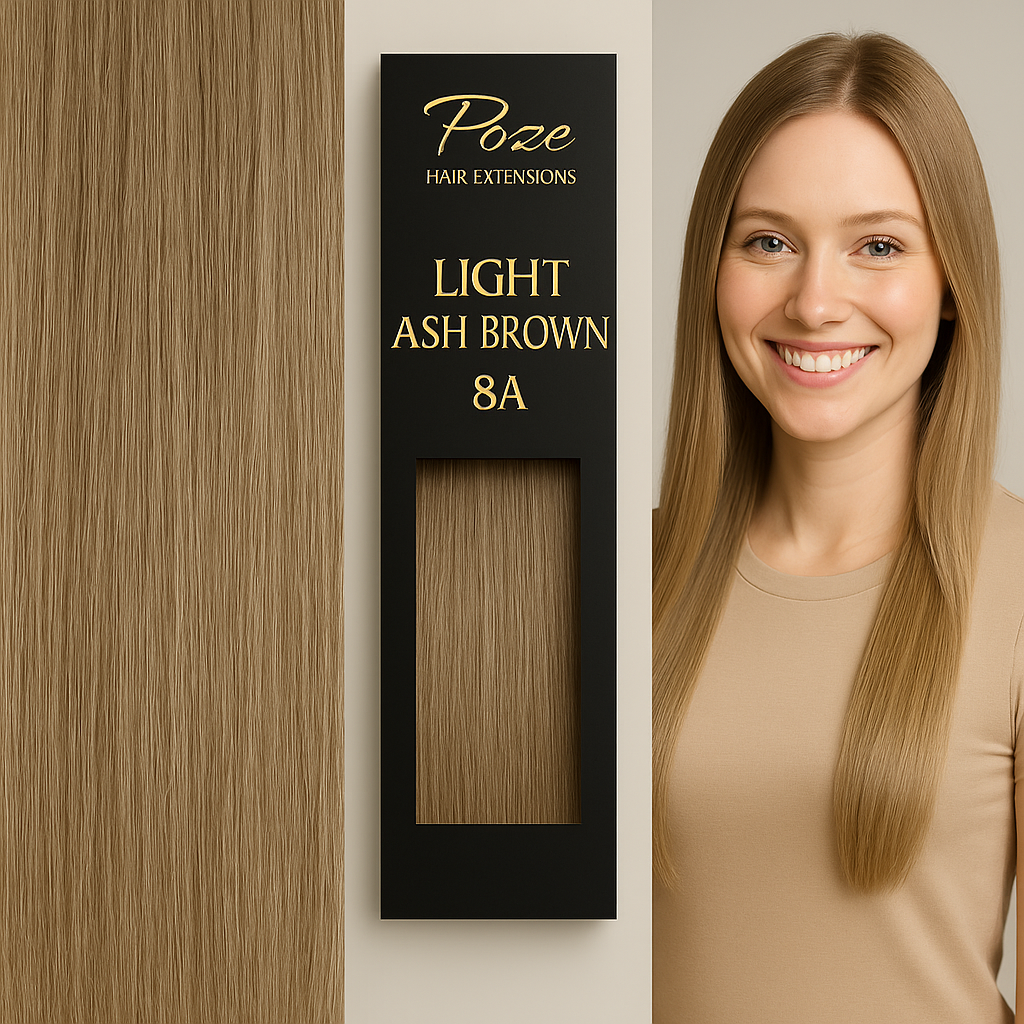 Poze Standard Clip & Go Hair Extensions - 110g Light Ash Blonde 8A - 50cm
