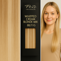 Poze Standard Clip & Go Hair Extensions - 125g Whipped Cream Blonde 8B/11G - 60cm