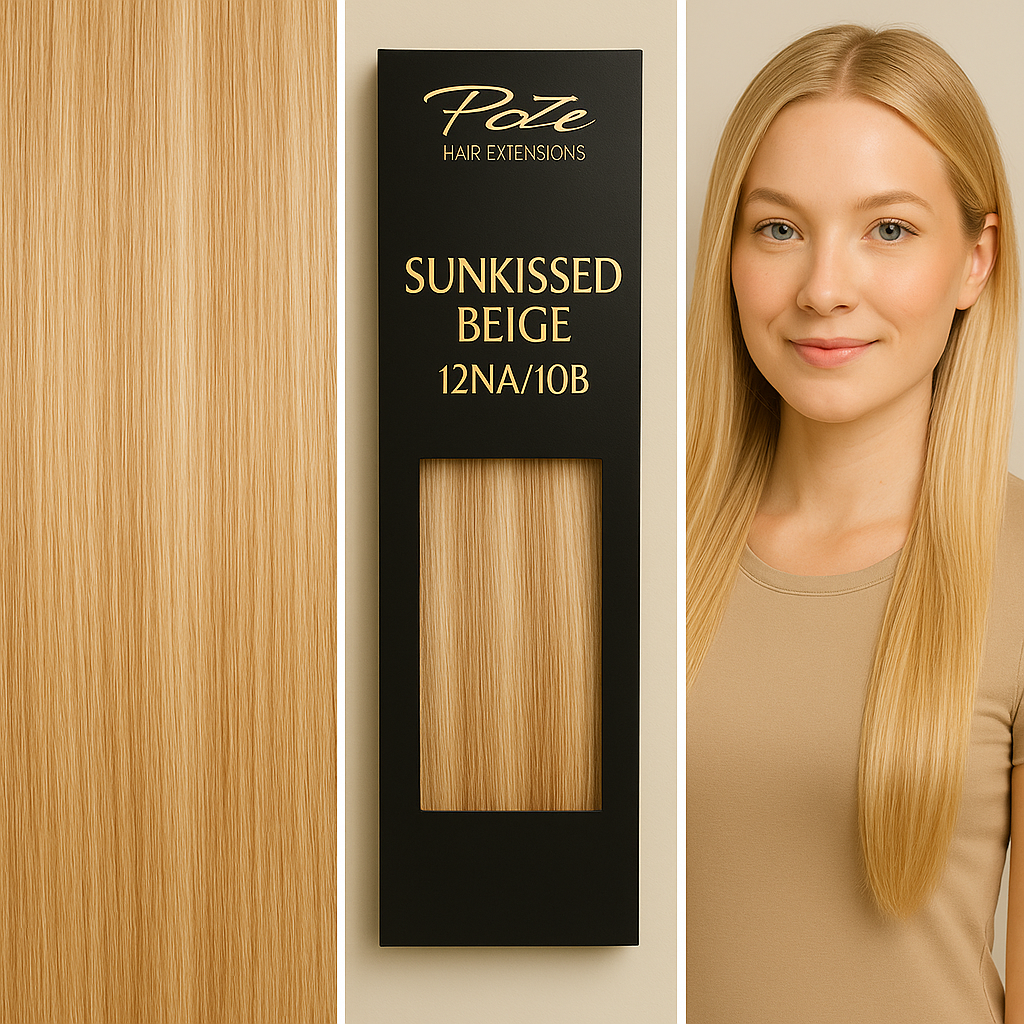 Poze Standard Clip & Go Hair Extensions - 125g Sunkissed Beige 12NA/10B - 50cm