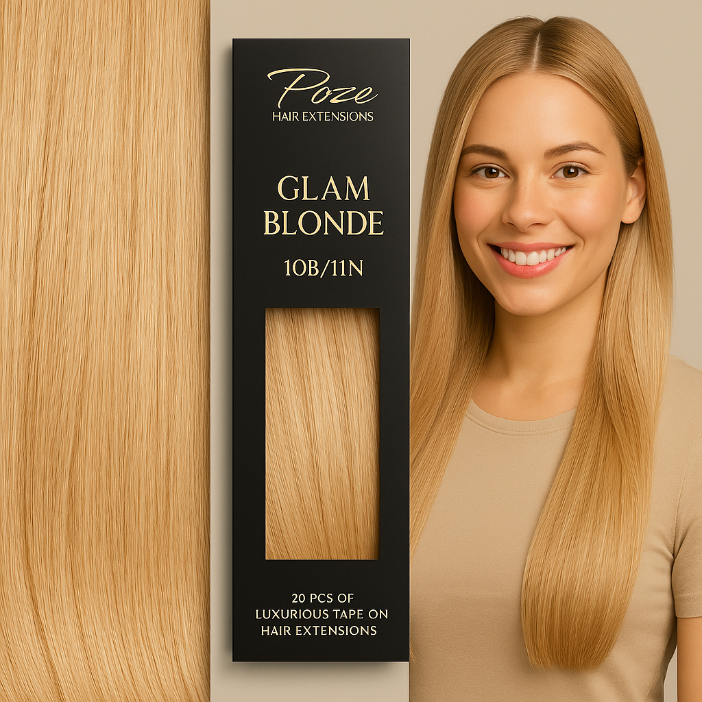 Poze Standard Wire & Clip Extensions - 130g Glam Blonde 10B/11N - 50cm