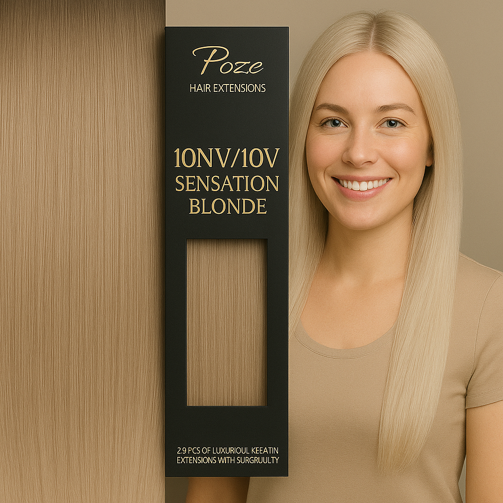 Poze Standard Clip & Go Hair Extensions - 125g Sensation Blonde 10NV/10V - 50cm