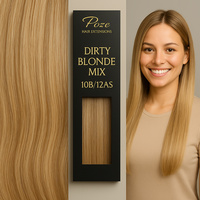 Poze Standard Hairweft - 110g 10B/12AS Dirty Blonde Mix - 50cm