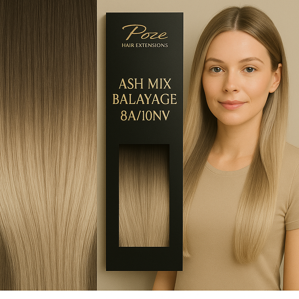 Poze Standard Clip & Go Hair Extensions - 125g 8A/10NV Ash Mix Balayage - 40cm