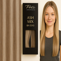 Poze Premium Hair Weft - 50g Ash Mix 8A/12AS - 50cm