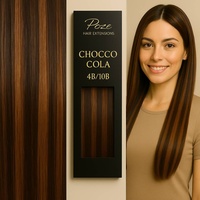 Poze Premium Hair Weft - 50g Chocco Cola 4B/10B - 50cm