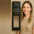 Poze Premium Tape On Hair Extensions - 50g Ash Mix Balayage 8A/12AS - 50cm