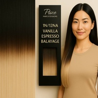 Poze Standard Clip & Go Hair Extensions - 110g Vanilla Espresso Balayage 1N/12NA - 50cm